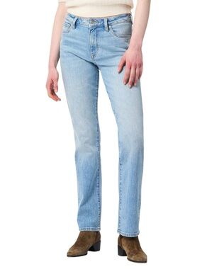 Buffalo Light Blue Sanded Mid Rise Straight Mary Jeans (27x35)